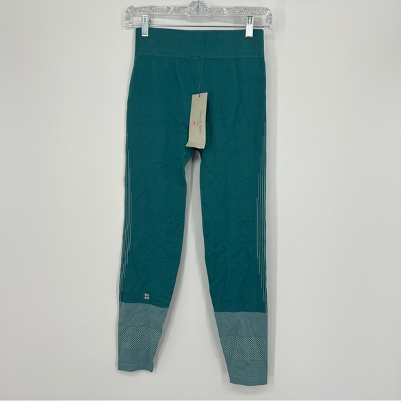 Sweaty Betty Sculpt Base Layer Leggings Wave Green S - Picture 2 of 4